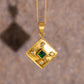 Square Emerald Diamond Pendant