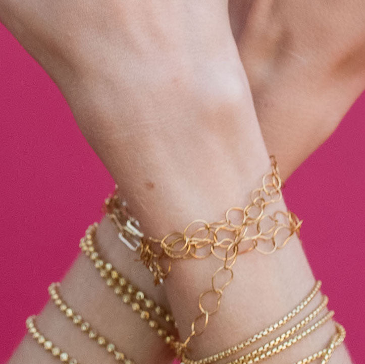 Gold Mango Chain Bracelet