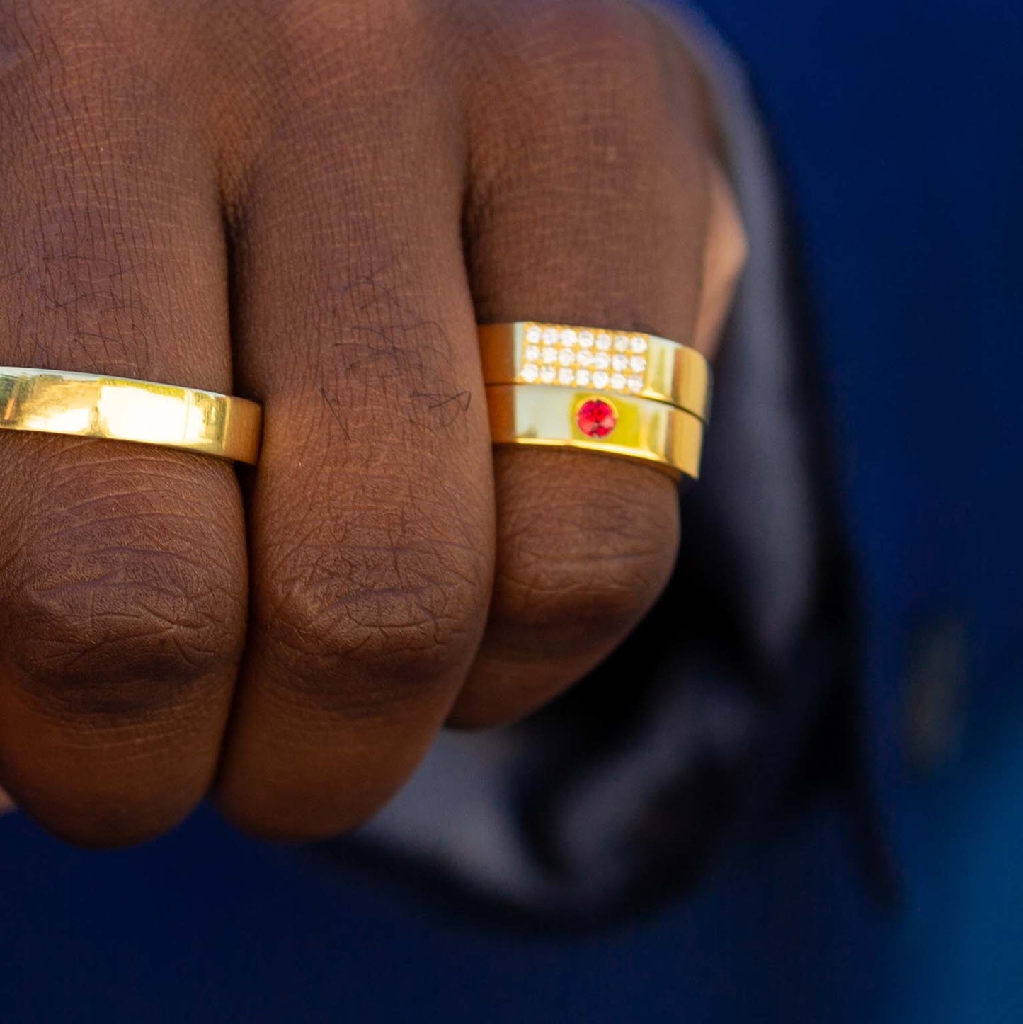 Gold Pave Diamond Ring