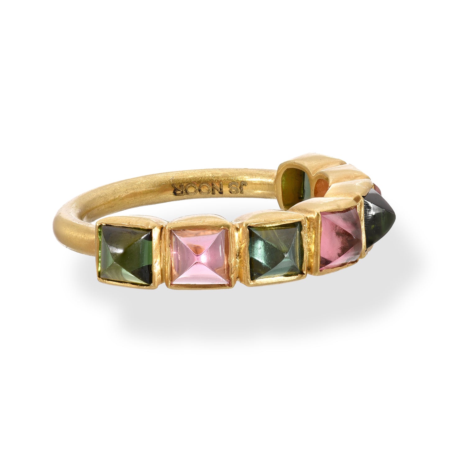 Green & Pink Tourmaline Ring