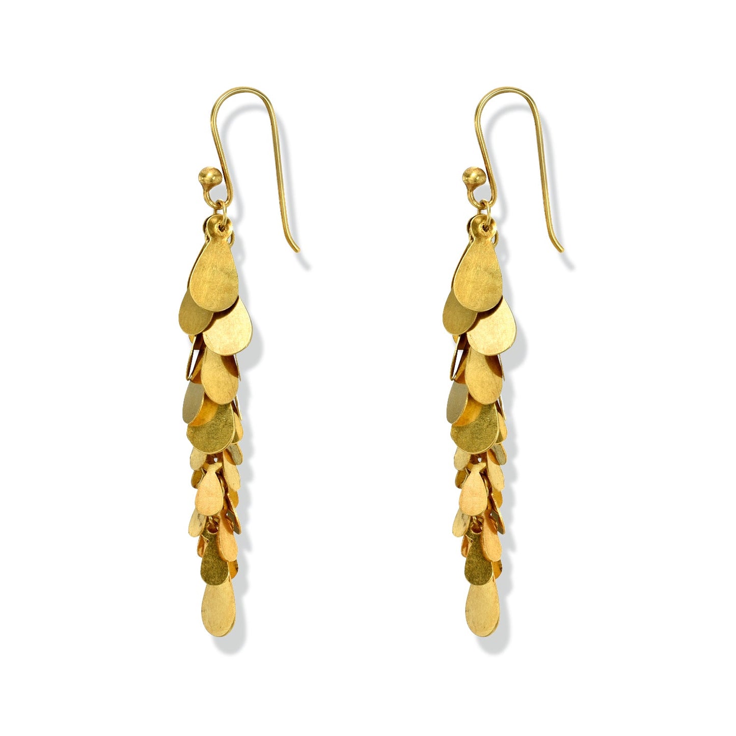 Dancing Gold Circular Leaves Earrings