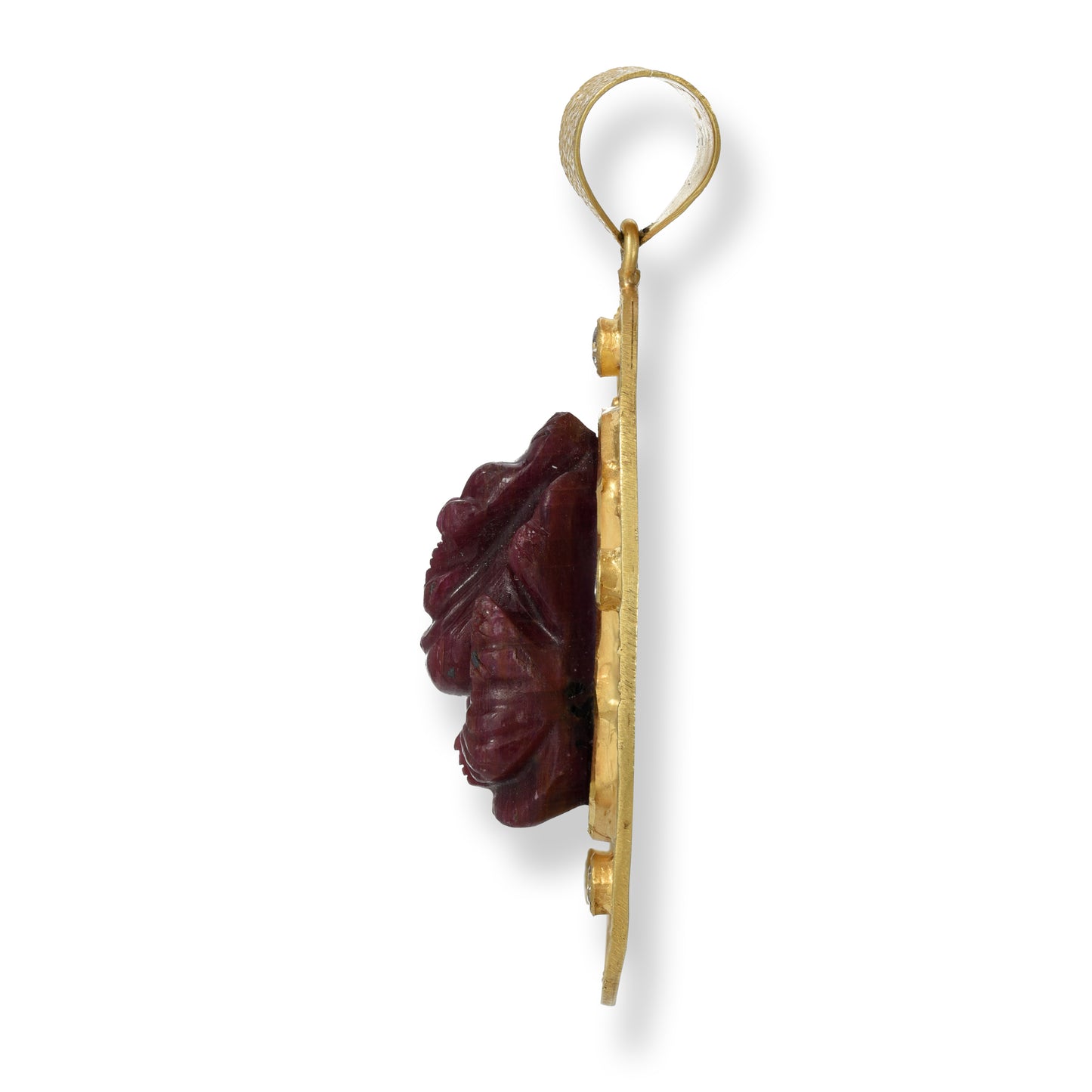 Ganesh Ruby Diamond Pendant