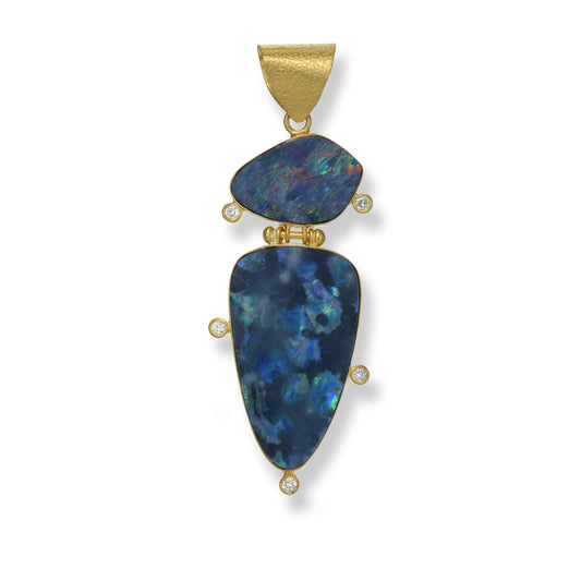 Diamond & Australian Opal Pendant
