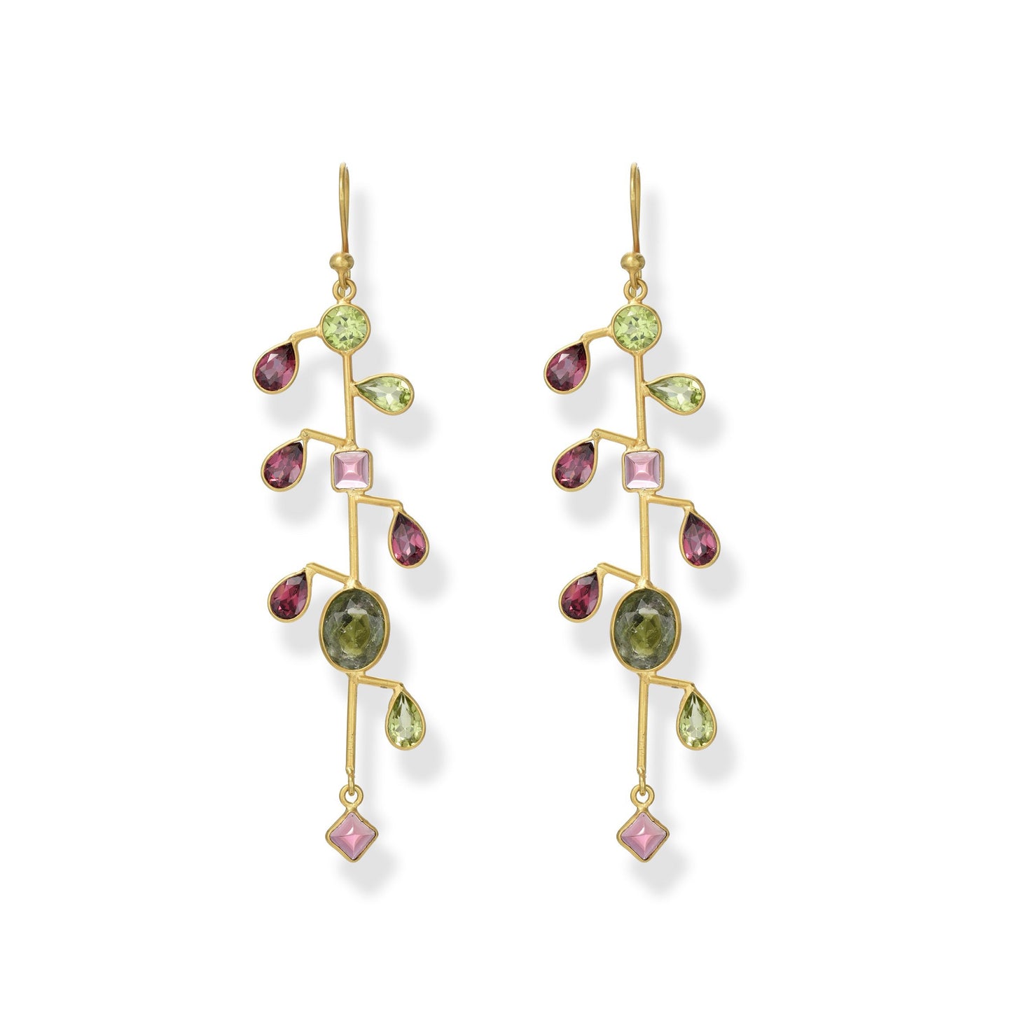 Tourmaline Holiday Drop Earrings