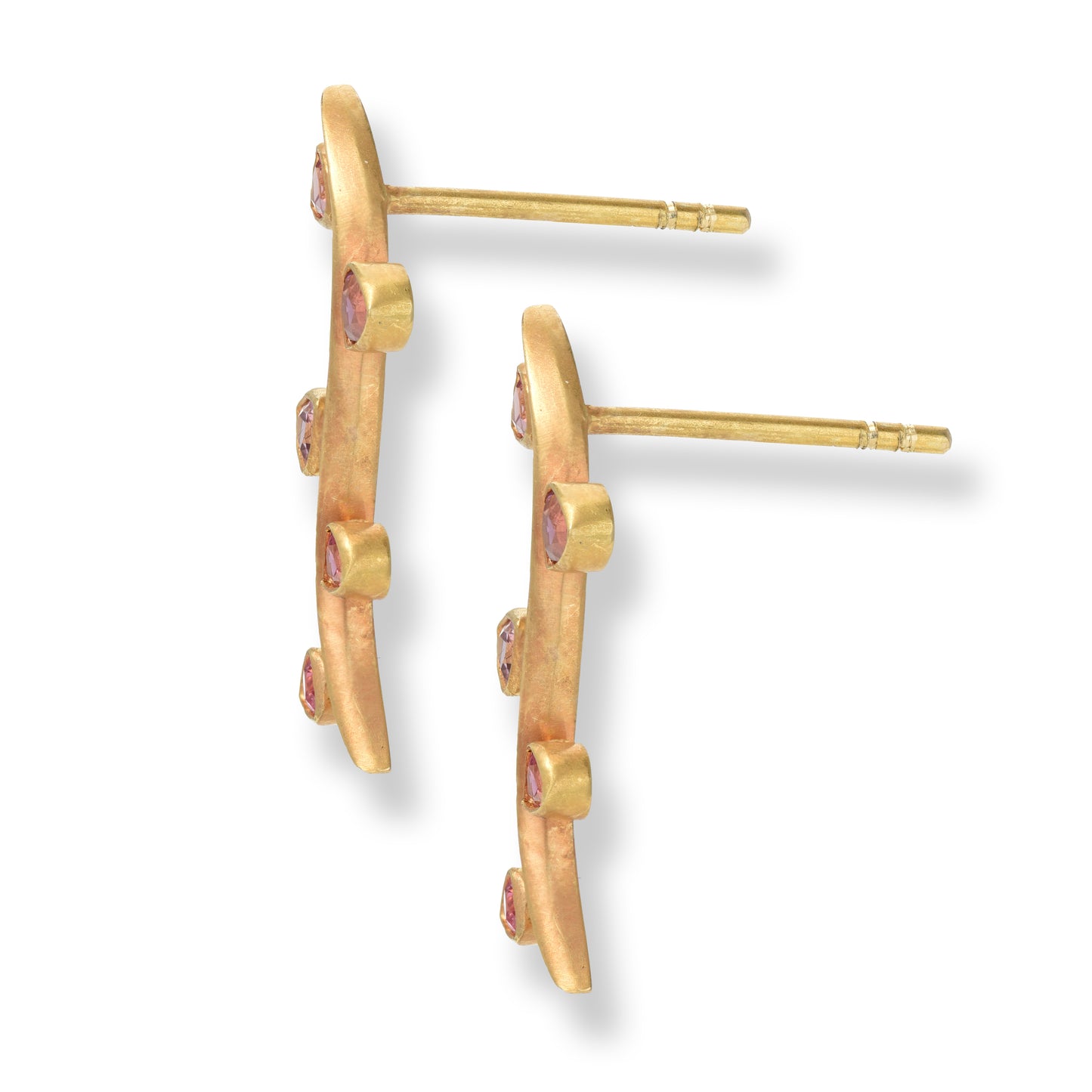 Tourmaline Leaf Ear Climber