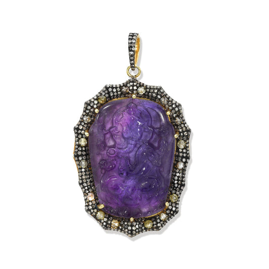 Amethyst Ganesh Pendant