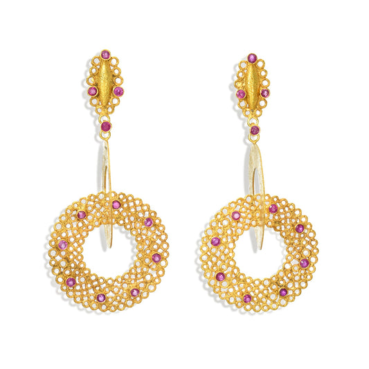 Hawa Infinity Ruby Earrings