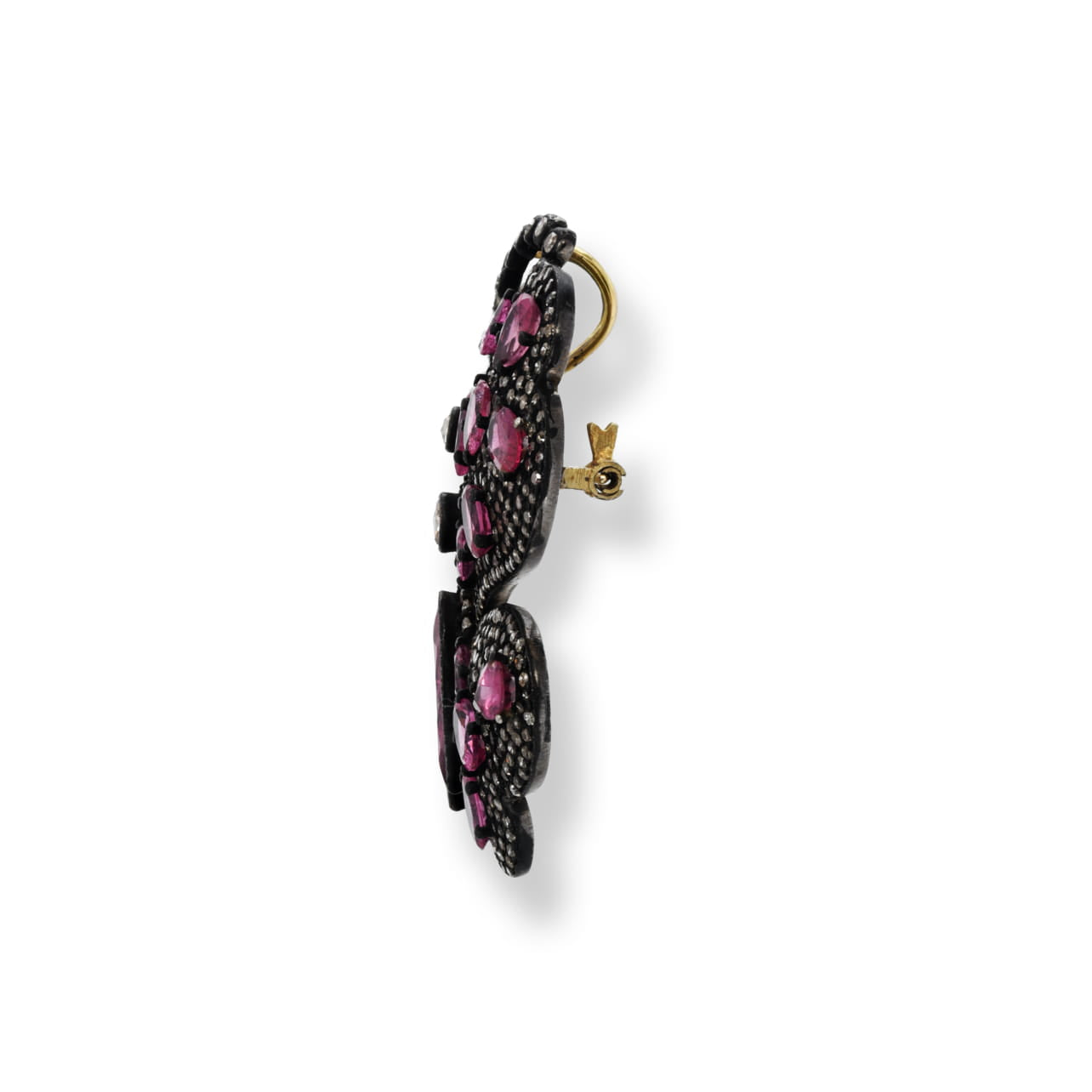 Tourmaline & Diamond Butterfly Pendant / Brooch
