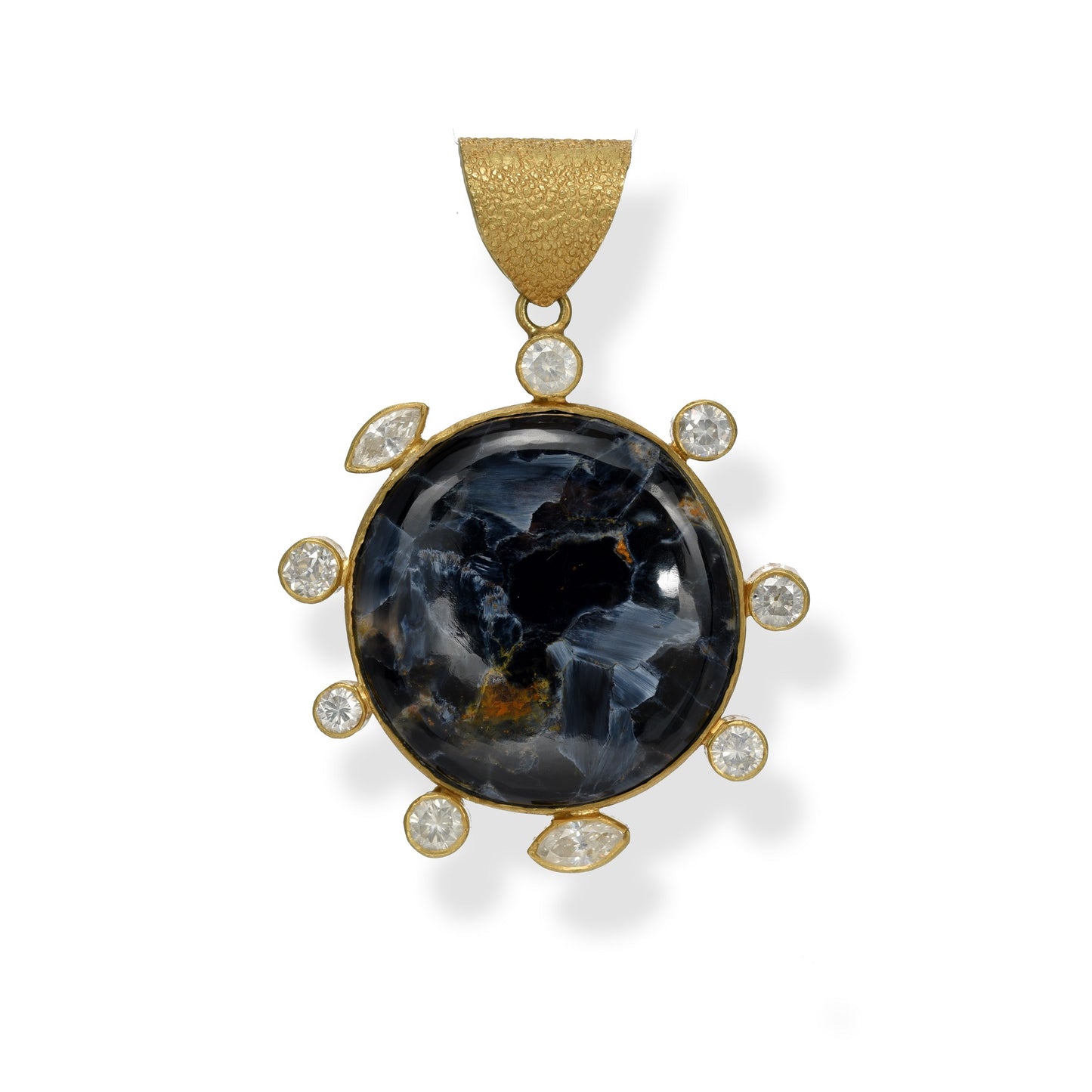 Pietersite & Diamond Pendant