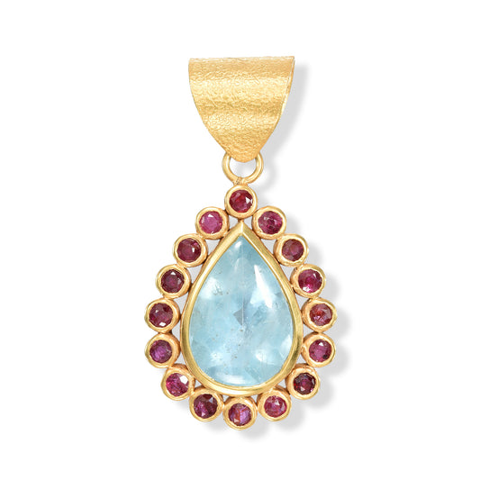 Aquamarine Droplet Pendant
