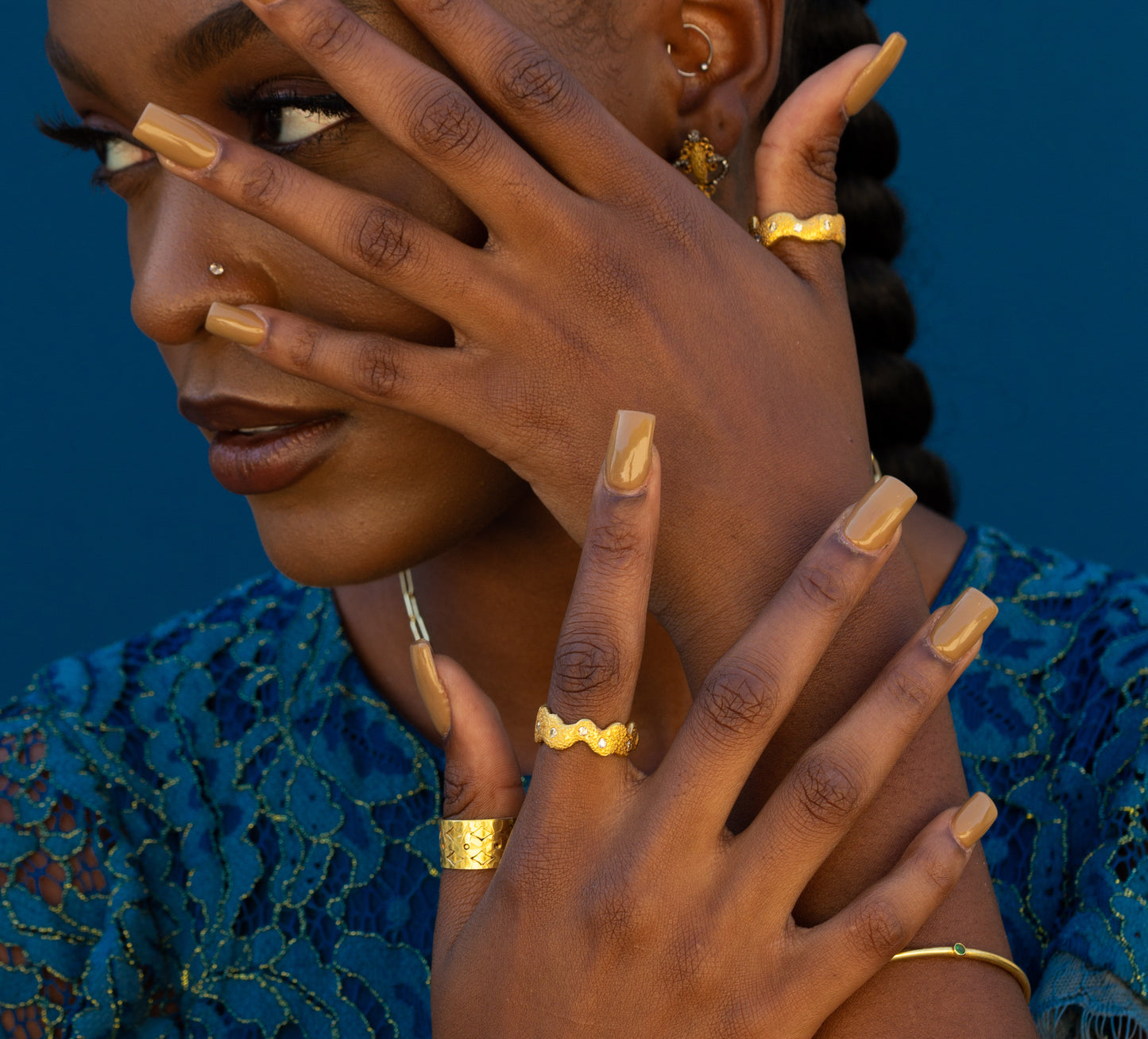 Vintage Gold Ring with Diamonds