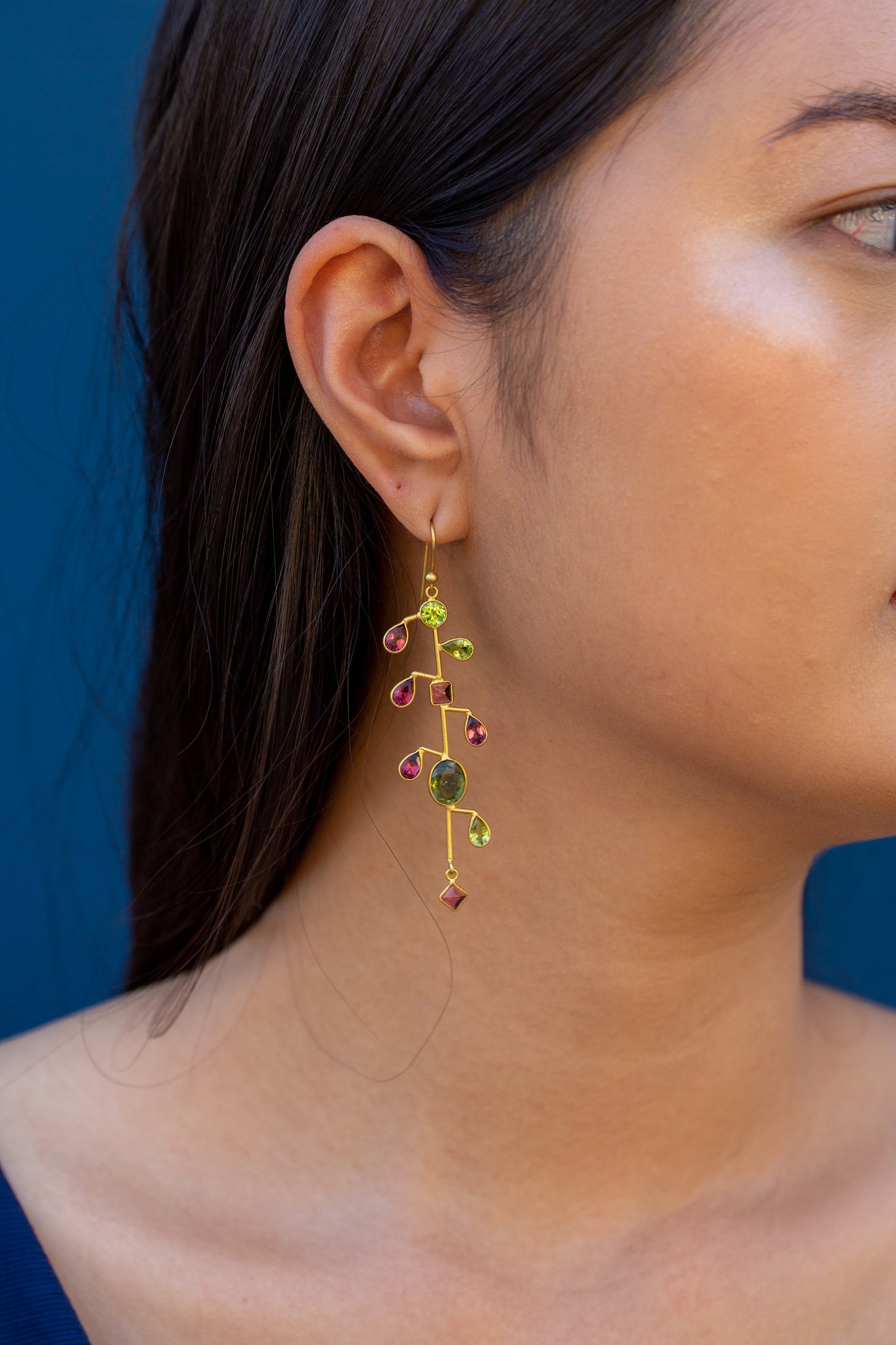 Tourmaline Holiday Drop Earrings