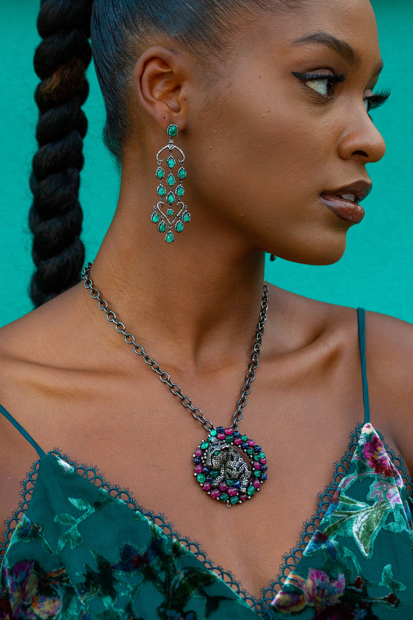 Oxidized Silver Oval Link Chain