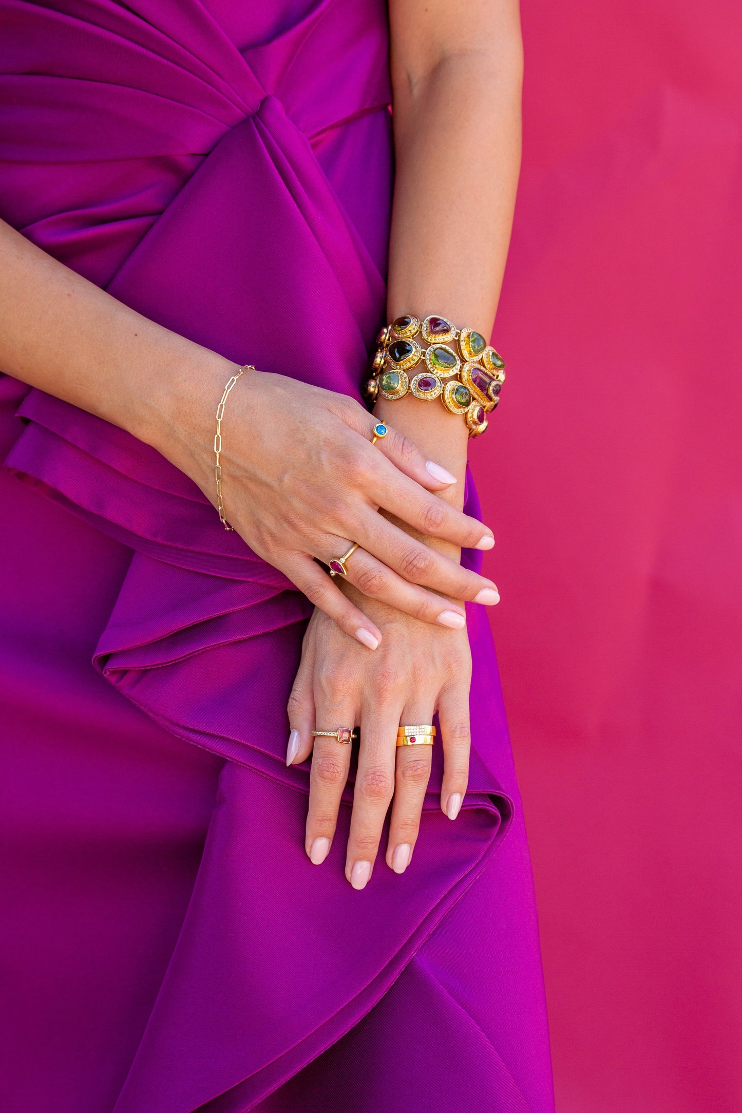 Pink Tourmaline & Diamond Ring