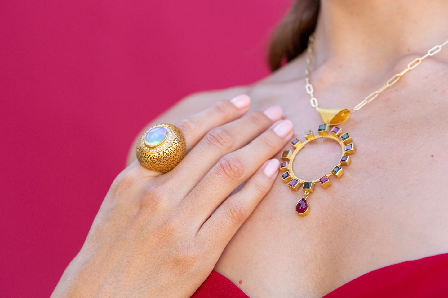 Circle of Protection Tourmaline Pendant