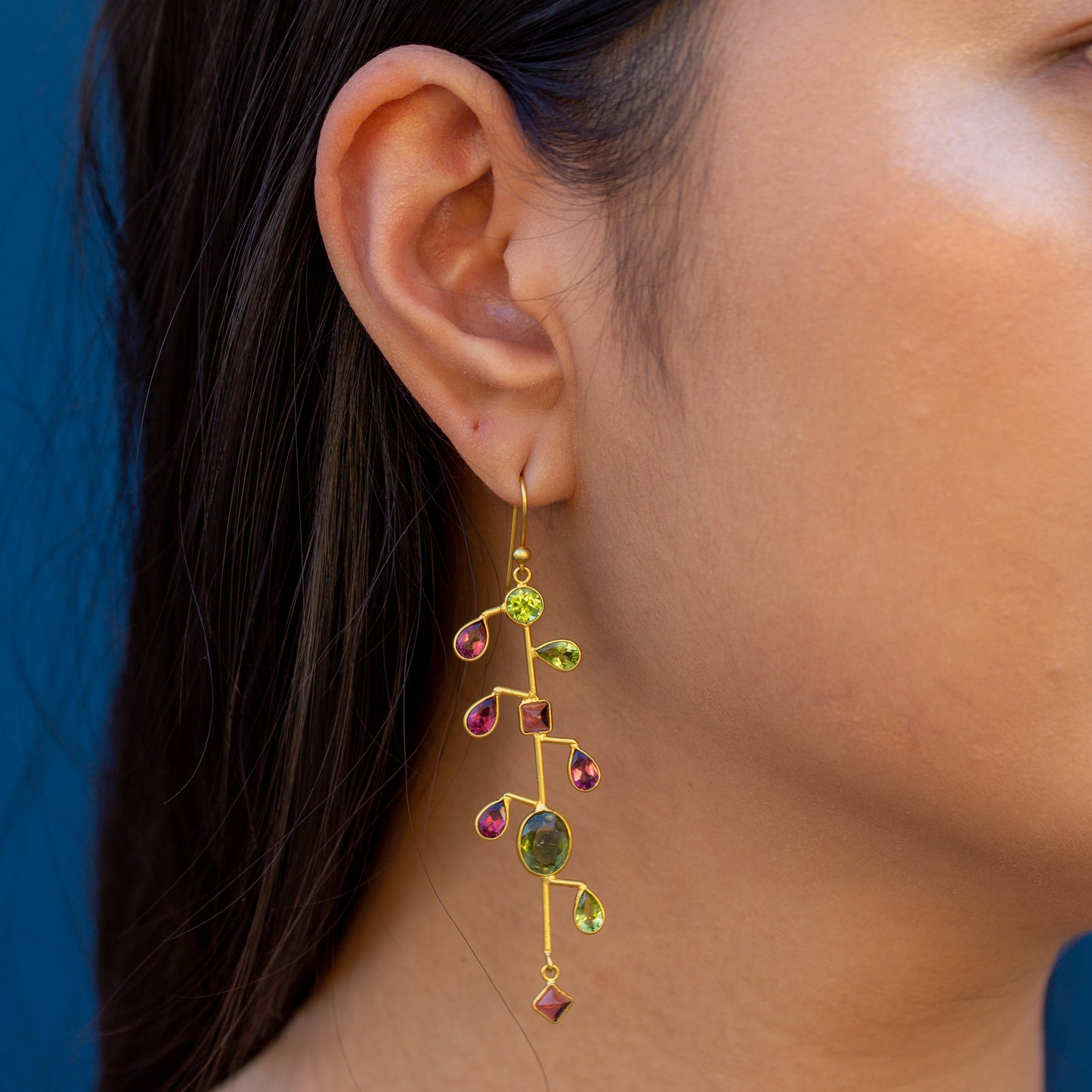 Tourmaline Holiday Drop Earrings
