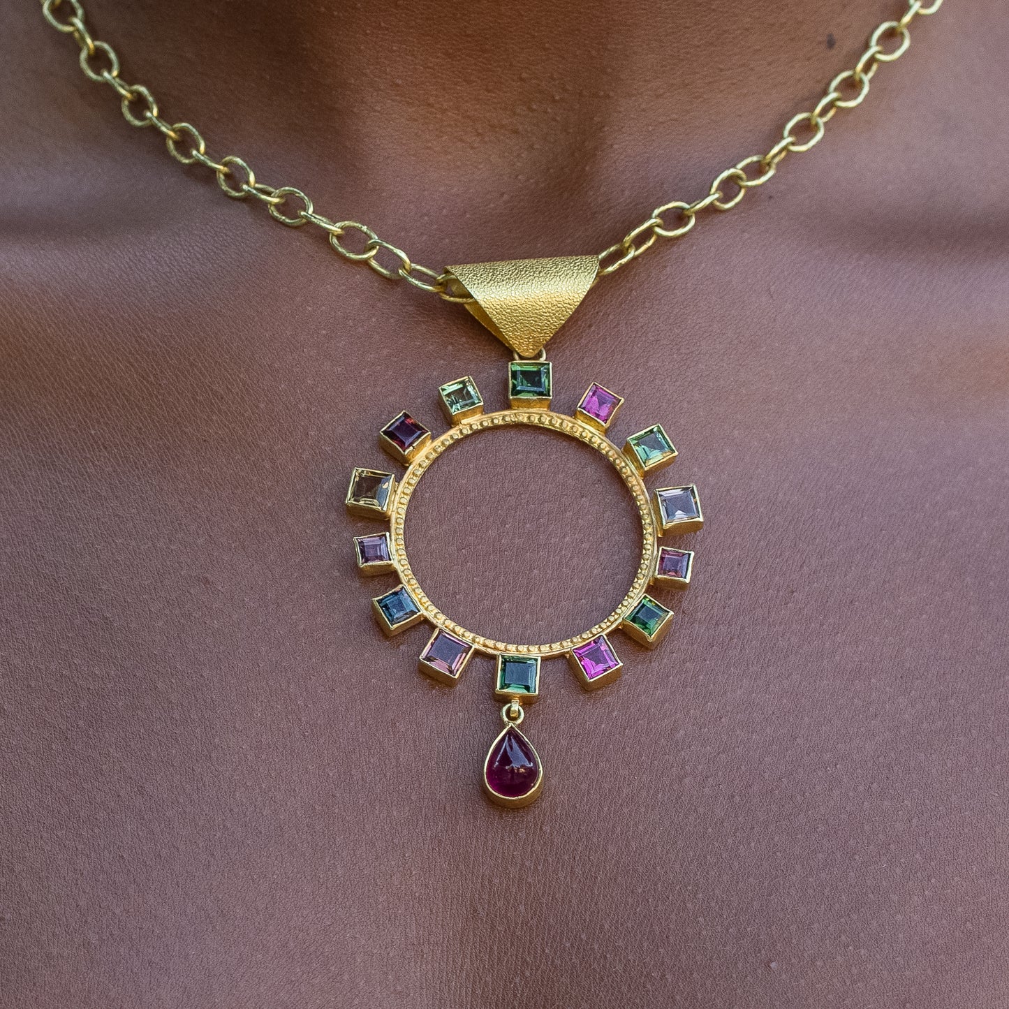 Circle of Protection Tourmaline Pendant