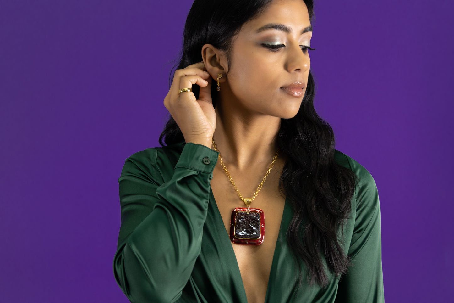 Nu Leaves Peardrop Earrings