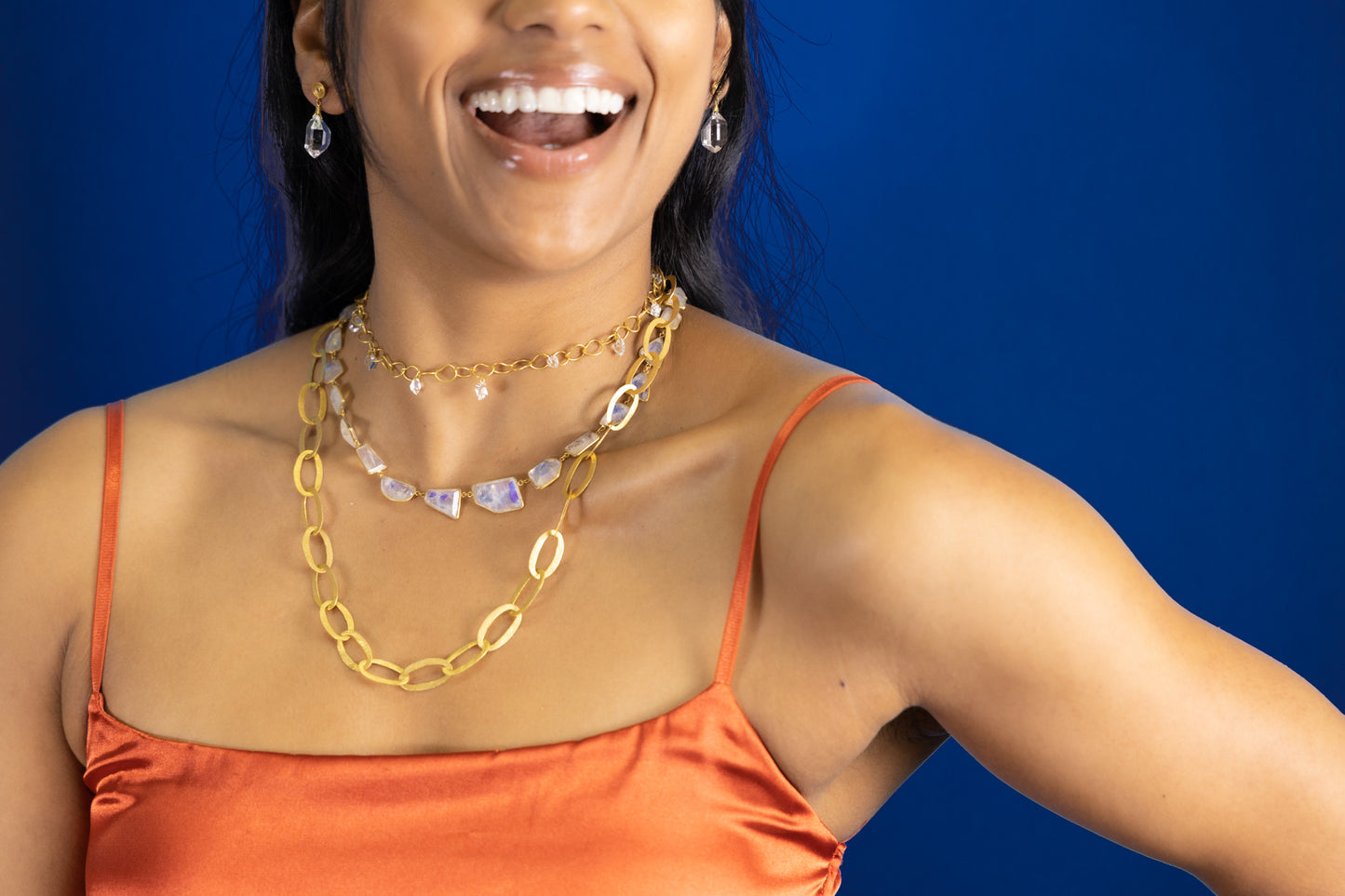 Sparkling Herkimer Mango Chain