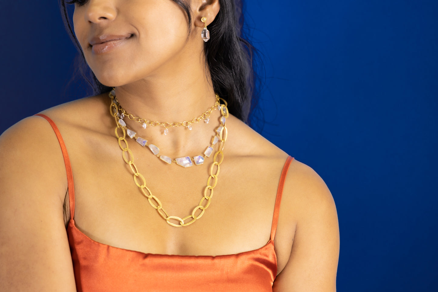 Sparkling Herkimer Mango Chain