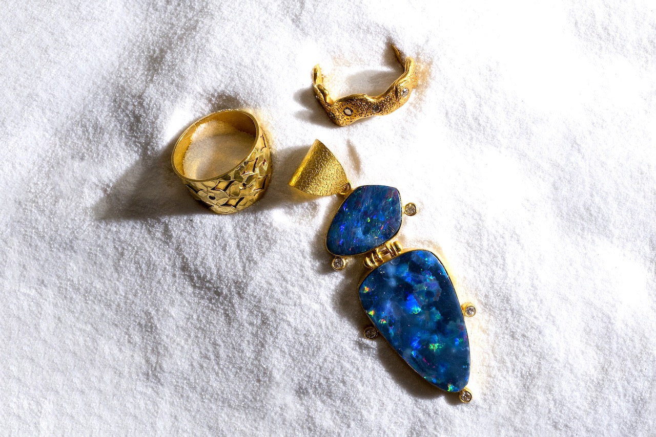 Diamond & Australian Opal Pendant