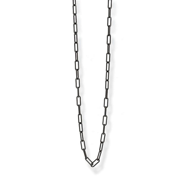 Oxidized Silver Medium Paperclip Chain