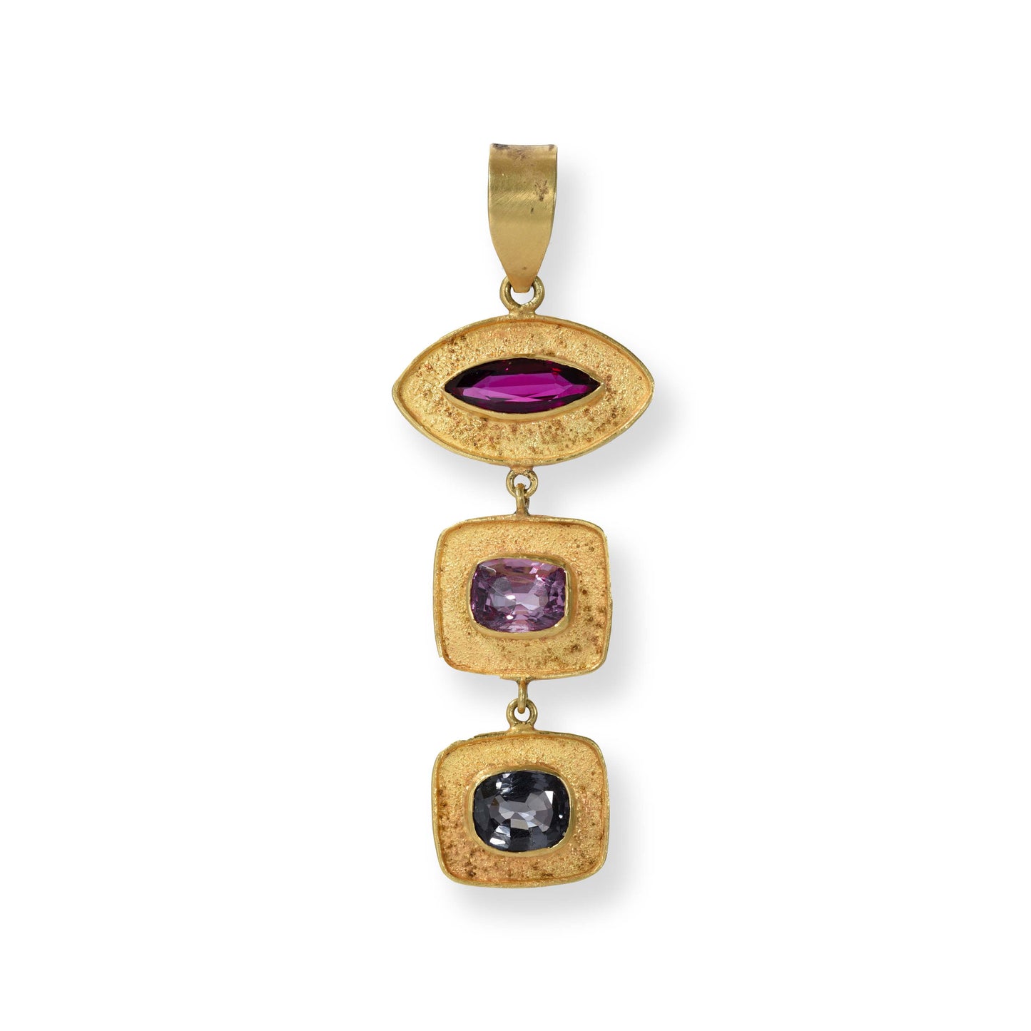 Spinel & Ruby Drop Pendant