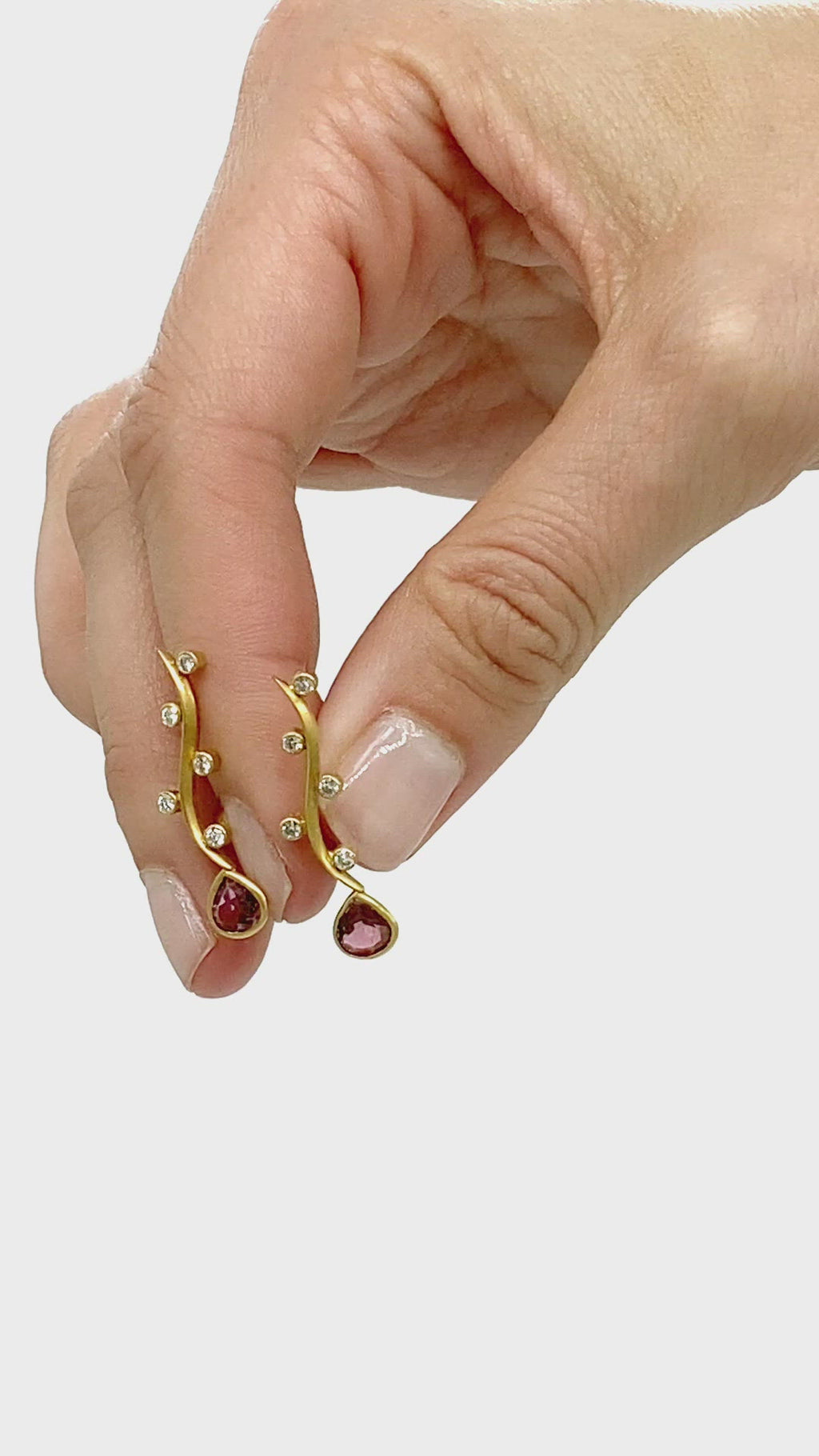 Tourmaline Diamond Trail Earrings