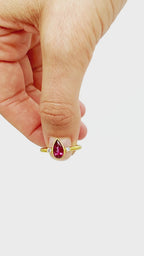 Pink Tourmaline & Diamond Ring