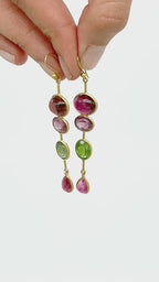 Tourmaline Long Drop Earrings