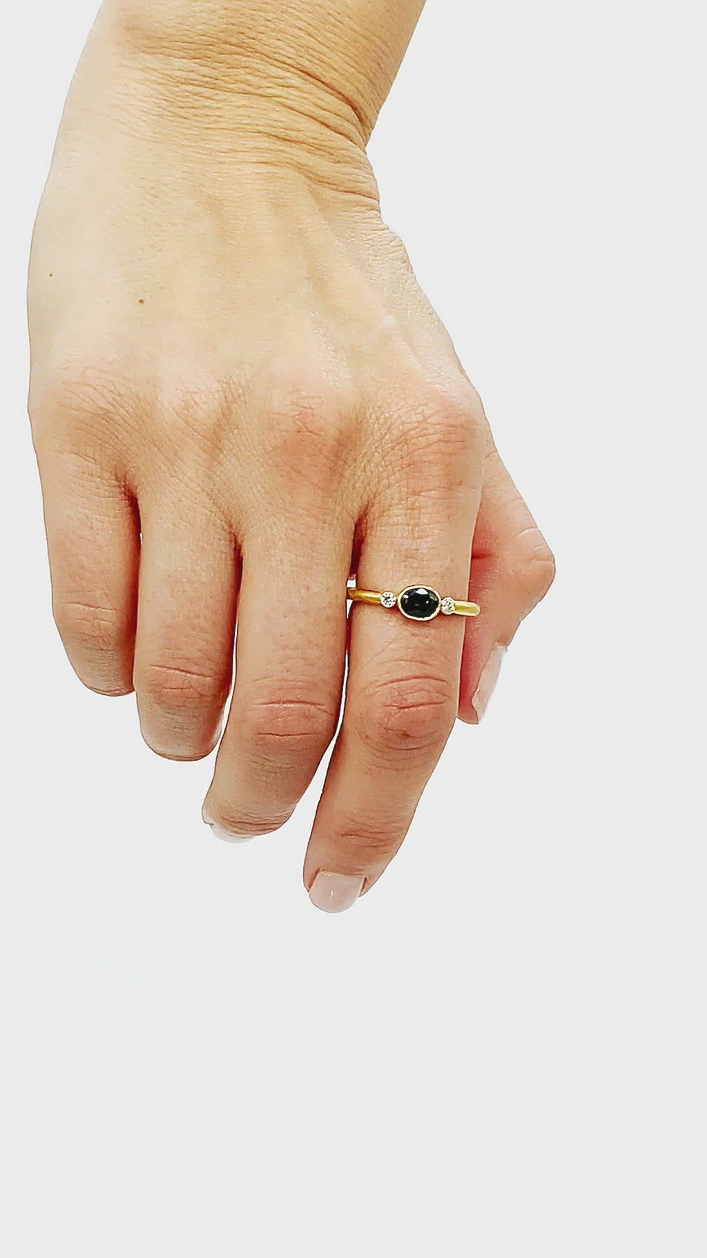 Blue Sapphire & Diamond Ring