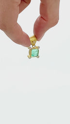 Colombian Emerald Diamond Pendant
