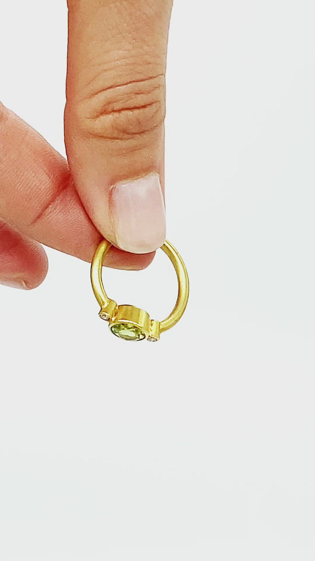 Peridot & Diamond Ring