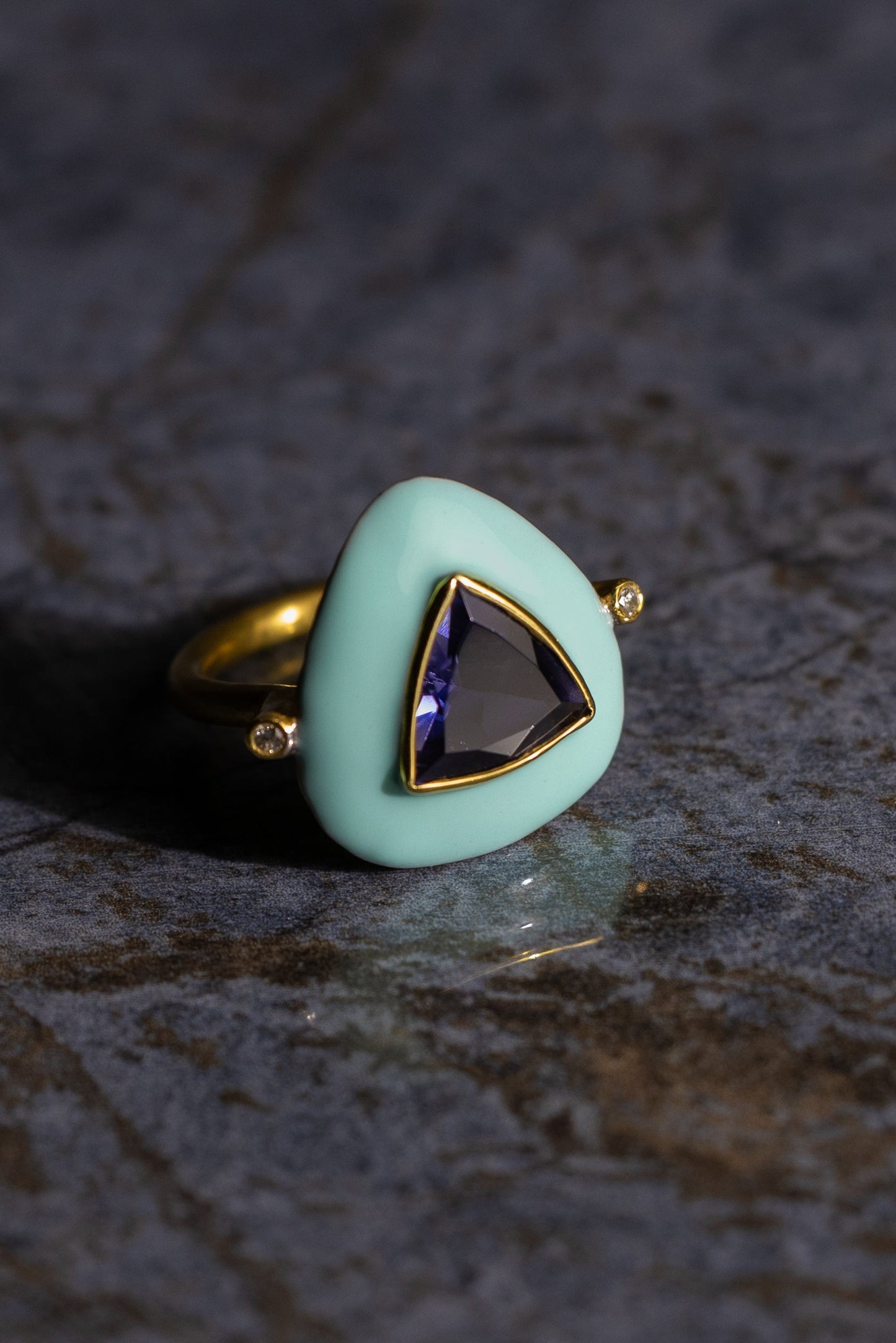 Turquoise Pyramind Ring