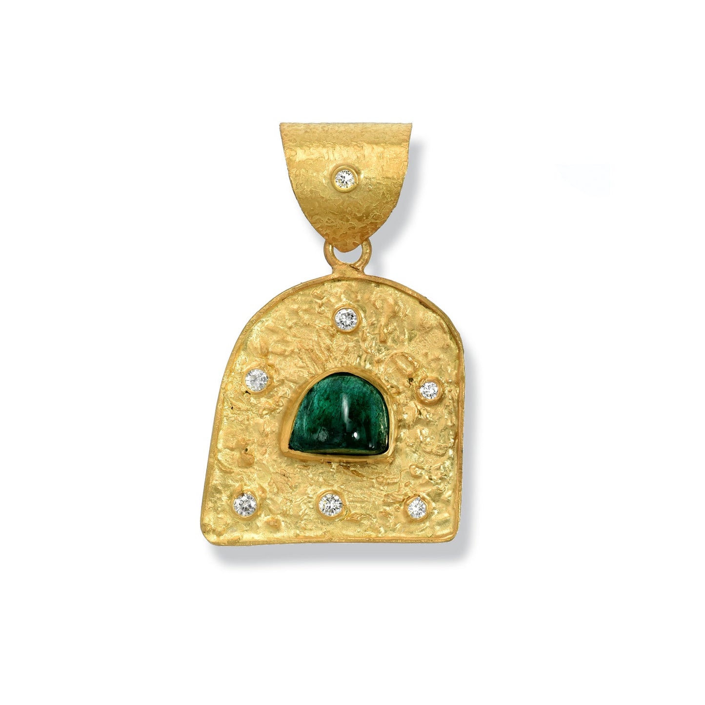 Emerald Window Cabochon Pendant