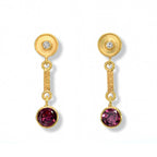 Nu Leaves Round Drop Earrings