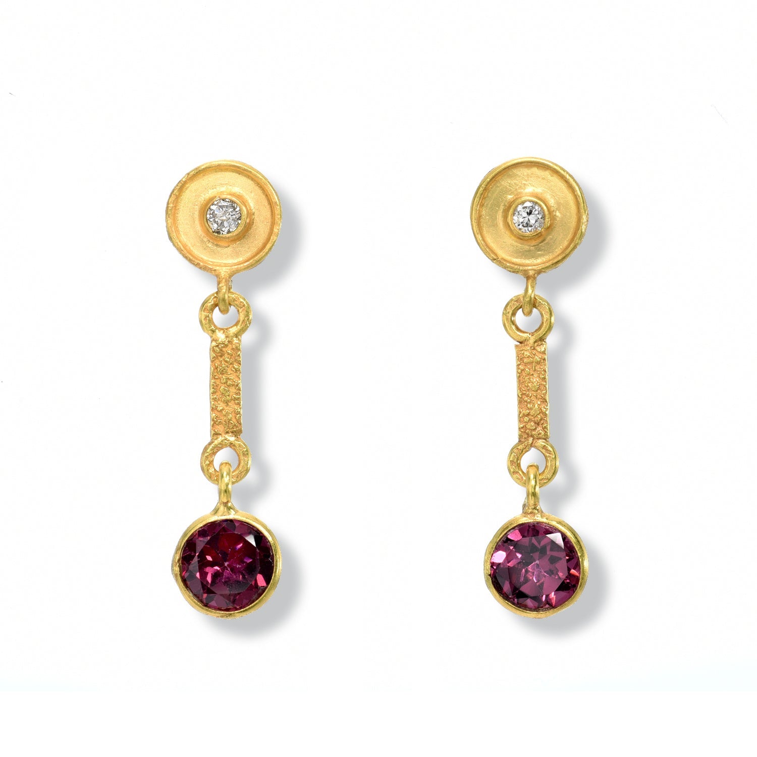 Nu Leaves Round Drop Earrings
