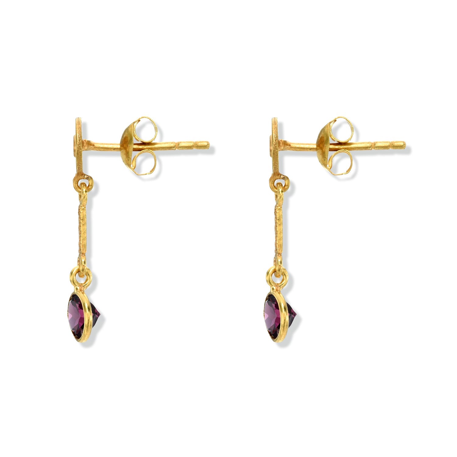 Nu Leaves Round Drop Earrings