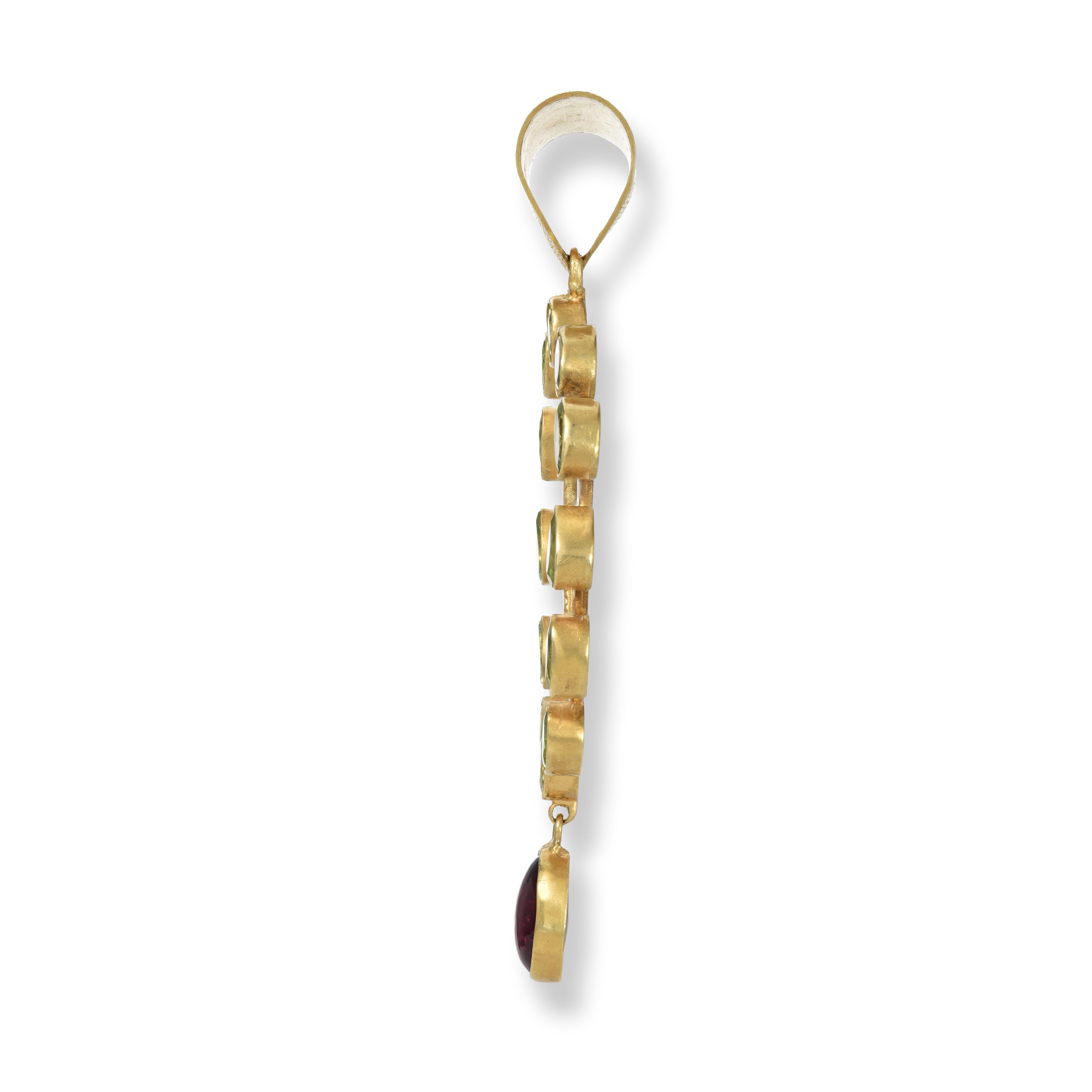 Circle of Protection Peridot & Tourmaline Circle Pendant