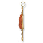 Carved Coral Buddha Pendant