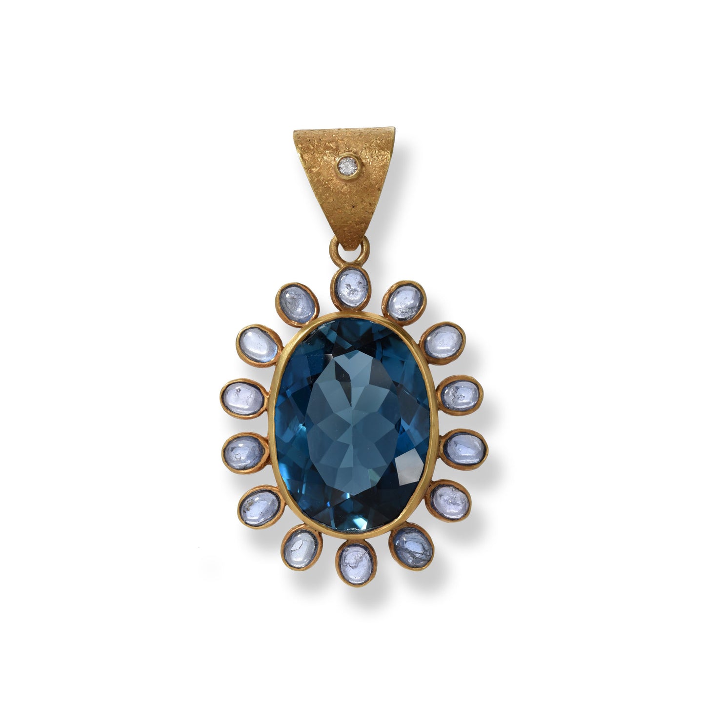 London Topaz & Yogo Sapphire Pendant