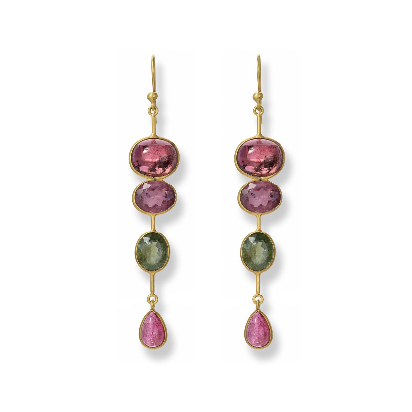 Tourmaline Long Drop Earrings