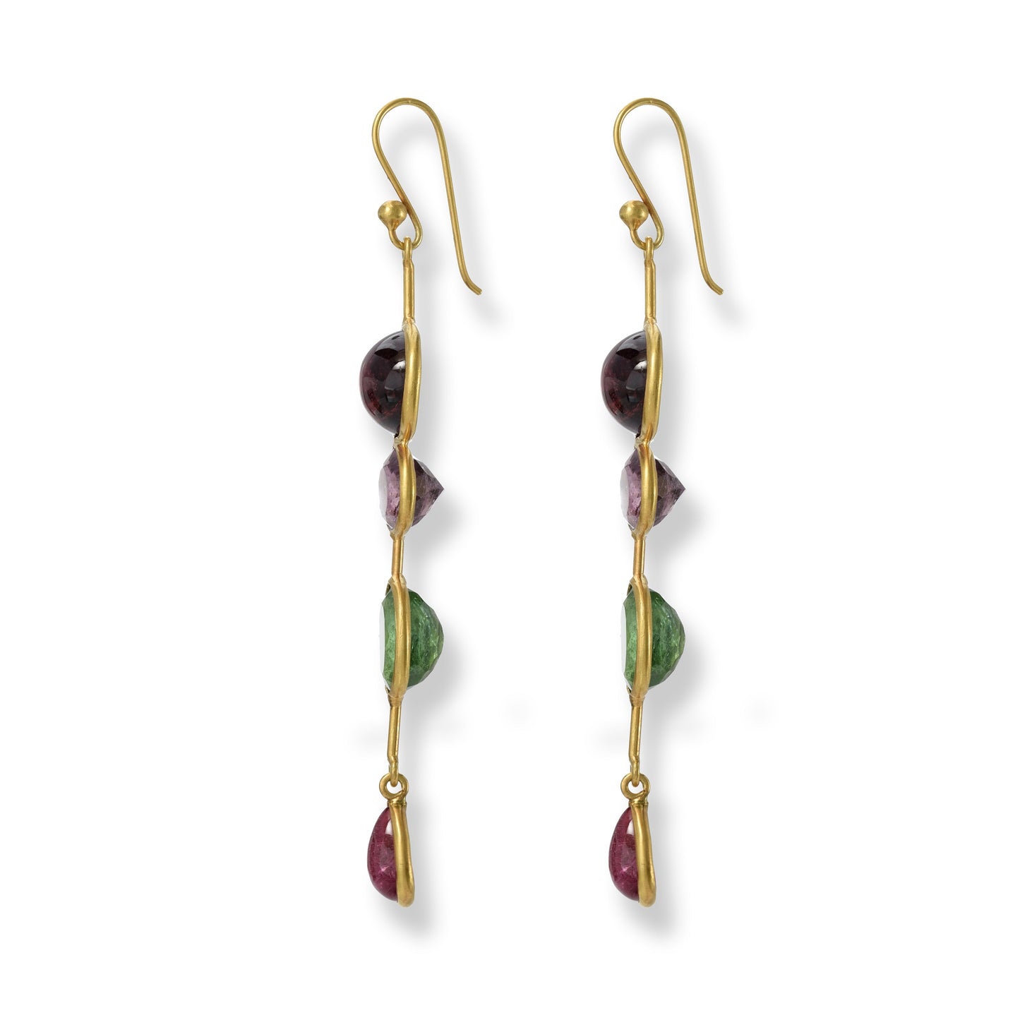 Tourmaline Long Drop Earrings