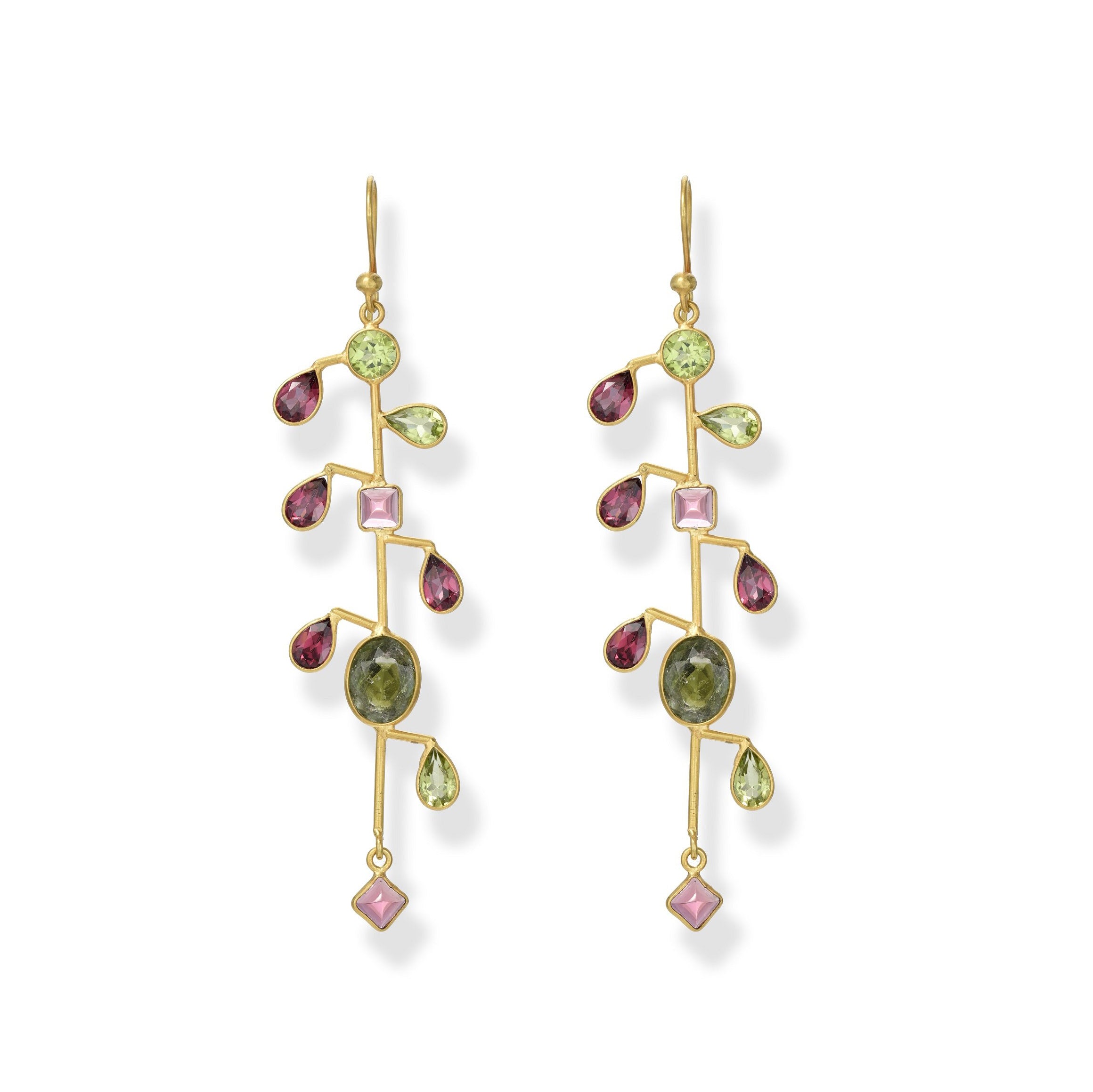 Tourmaline Holiday Drop Earrings