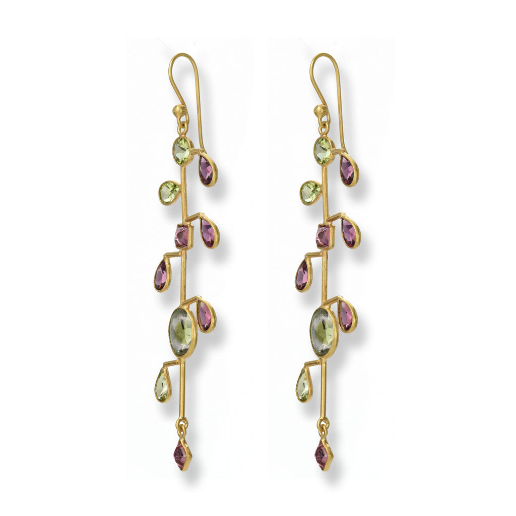 Tourmaline Holiday Drop Earrings
