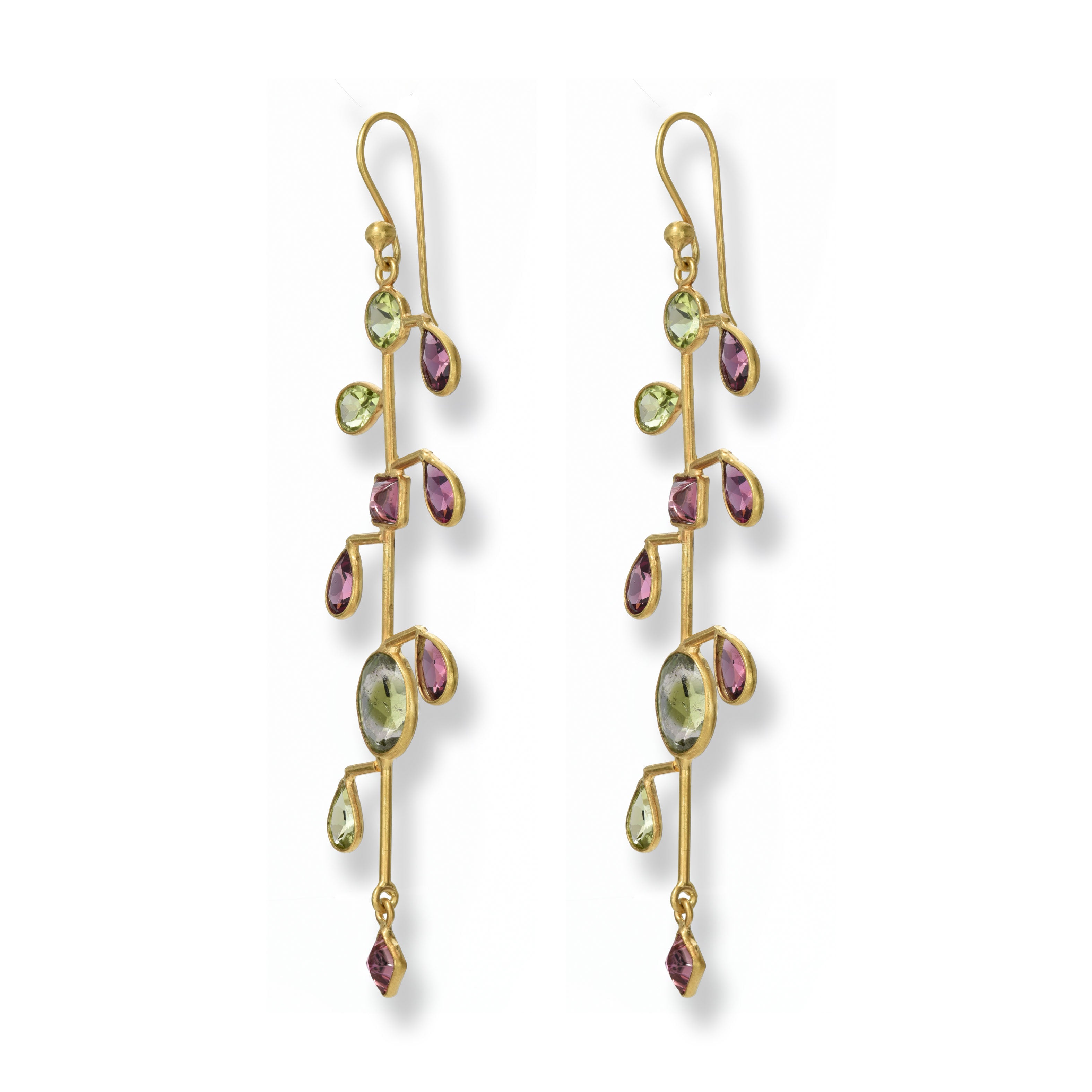 Tourmaline Holiday Drop Earrings