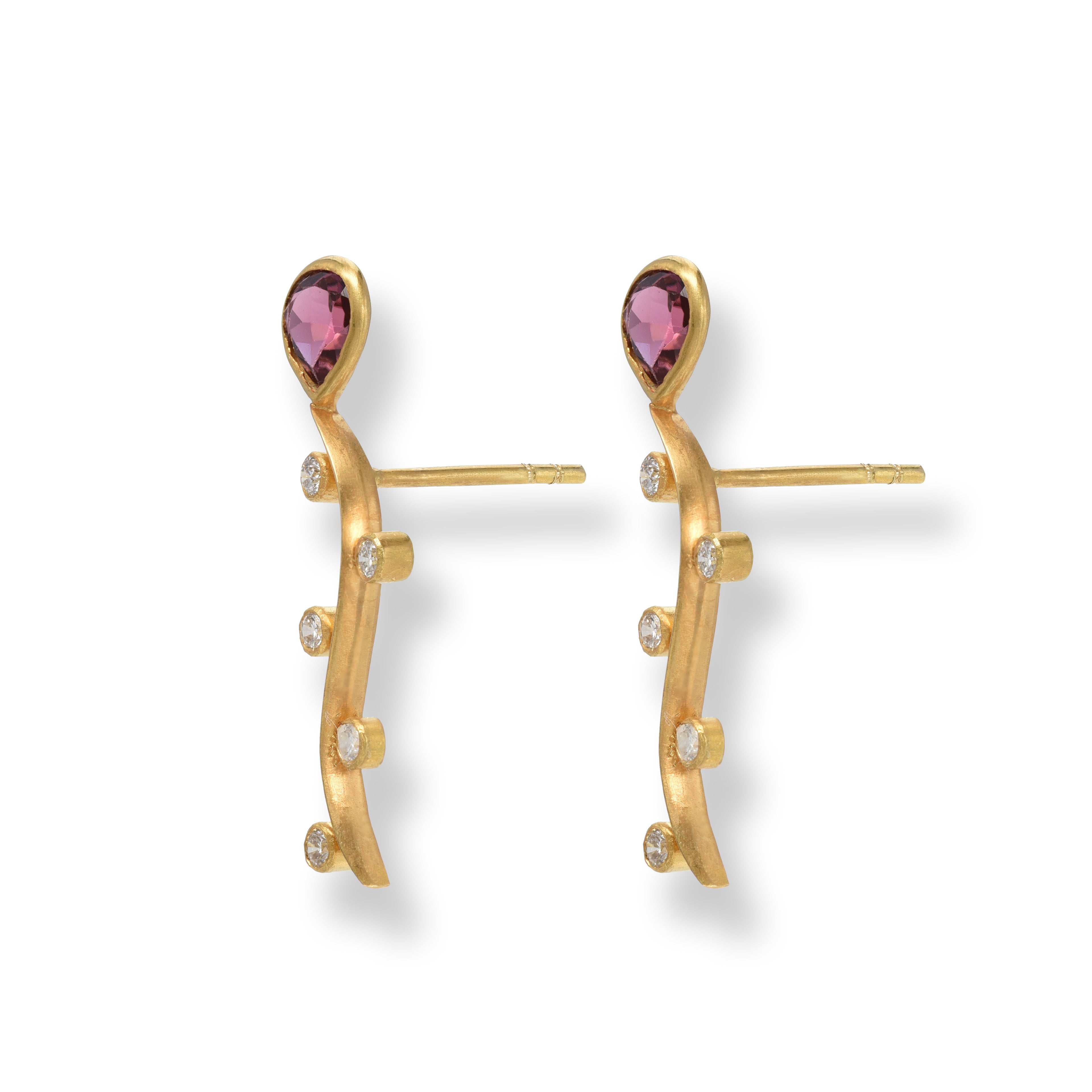 Tourmaline Diamond Trail Earrings
