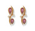 Tourmaline Drop Diamond Earrings