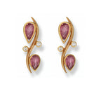 Tourmaline Drop Diamond Earrings
