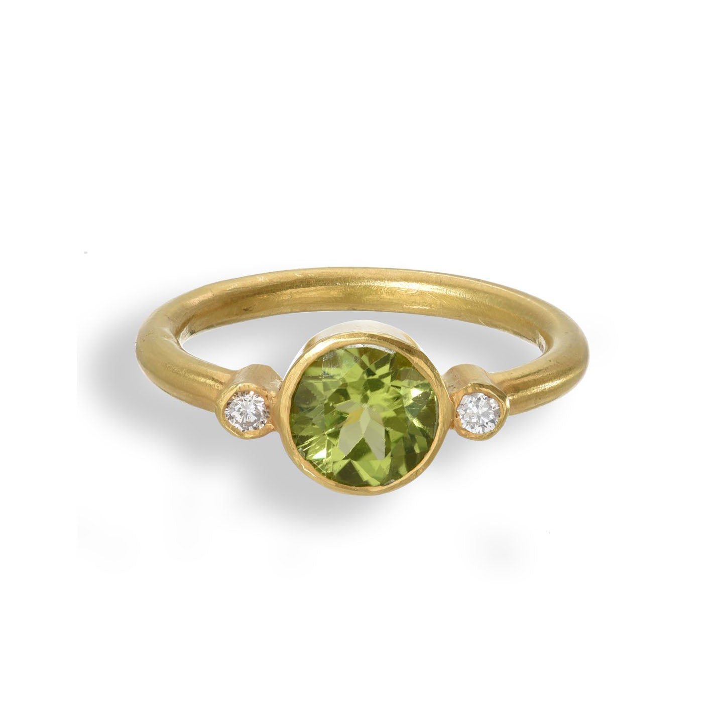 Peridot & Diamond Ring